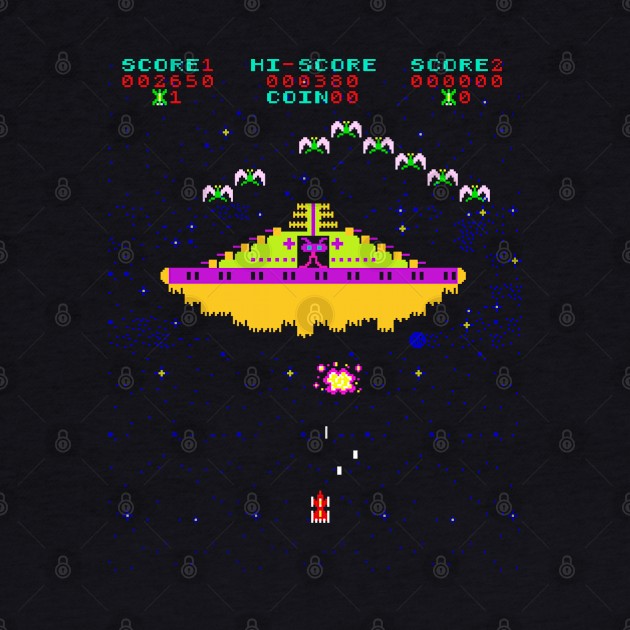 Mod.1 Arcade Phoenix Space Invader Video Game by parashop